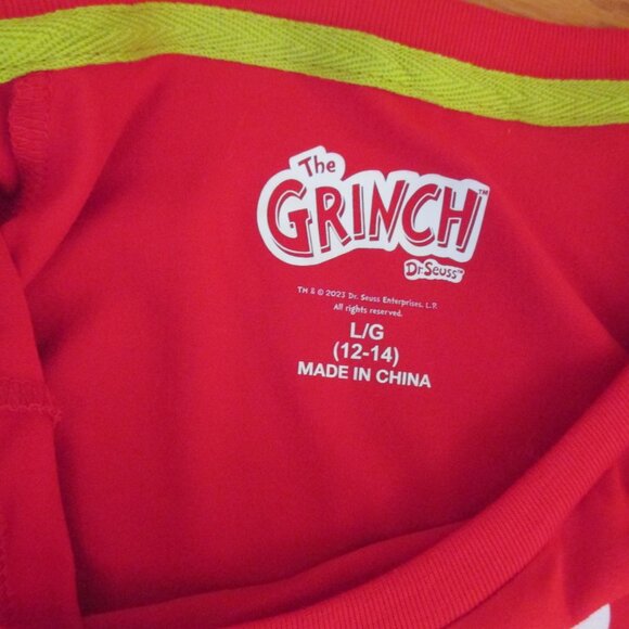 Grinch Who Stole Christmas Merry Grinchmas Large 12-14 Soft Sleep Shirt - Picture 4 of 5
